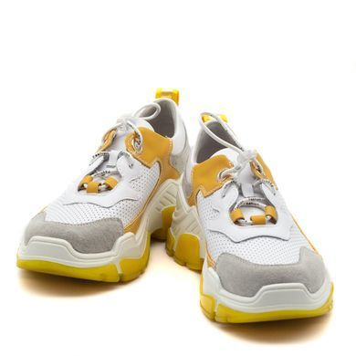 Кроссовки PLAZZO D`ORO S20F19-06-03 Бело-желтый, 36, 23,5 см