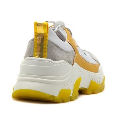 Кроссовки PLAZZO D`ORO S20F19-06-03 Бело-желтый, 36, 23,5 см