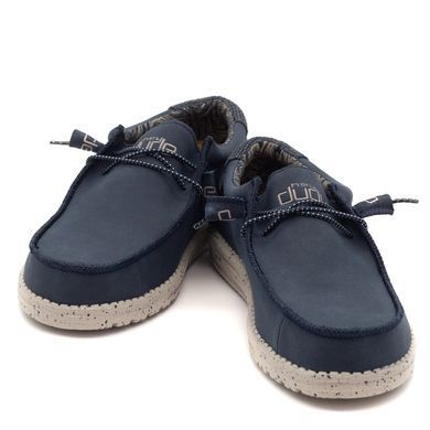 Мокасини HEY DUDE WALLY RECYCLED LEATHER Синий, 41, 26,5 см