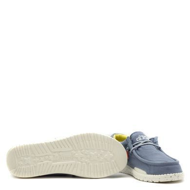 Мокасини HEY DUDE Wally Washed Blue Stone Yellow Голубой, 41, 26,5 см